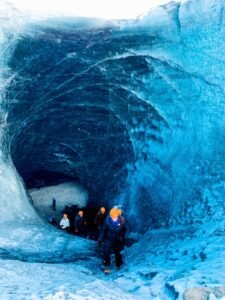 Crystal blue ice cave