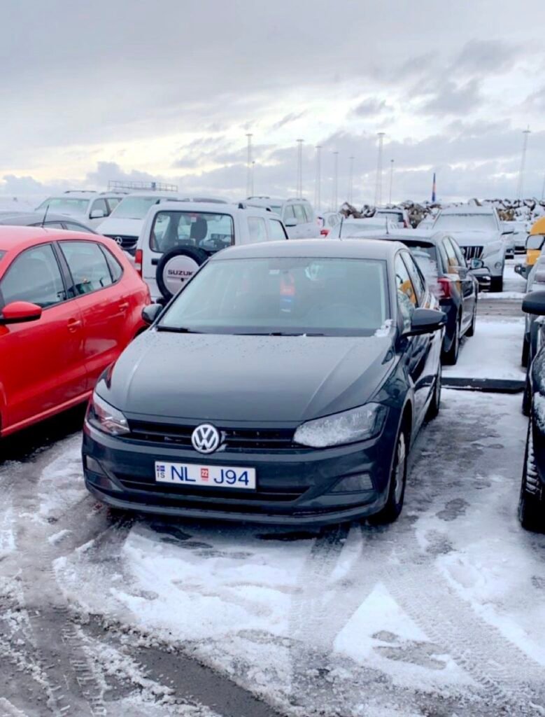 Our VW Polo that we hired in Iceland. Looking good in the snow!