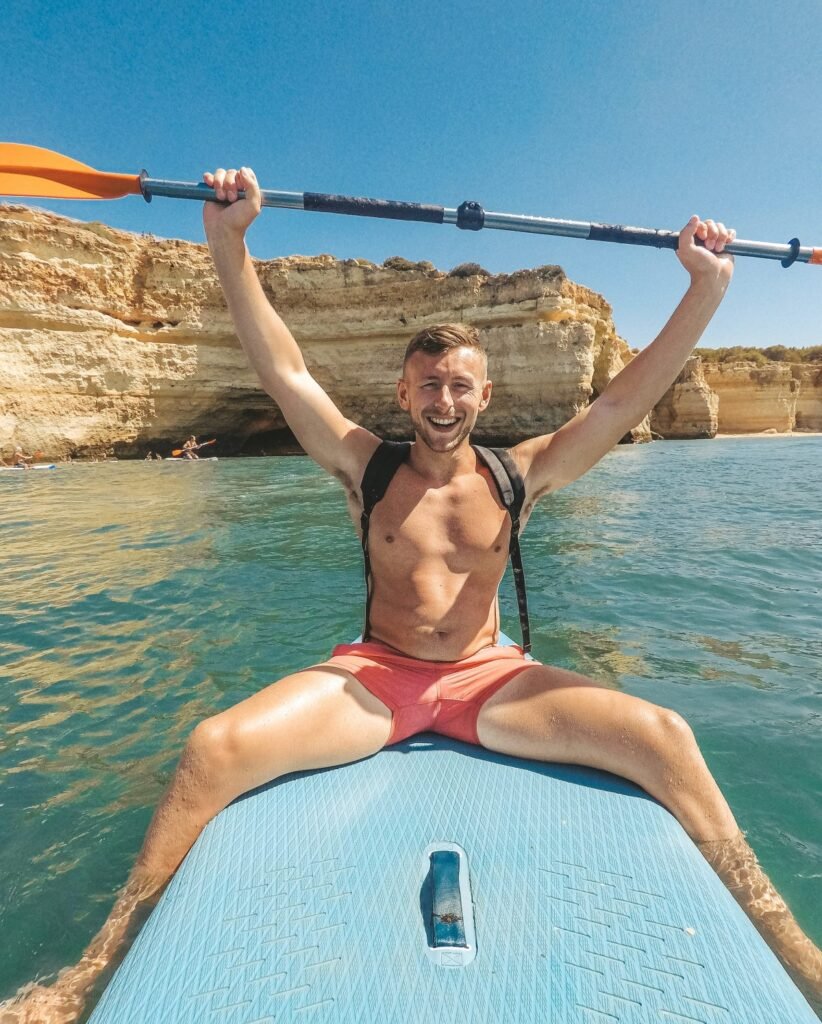 Danny SUP boarding into the caves!