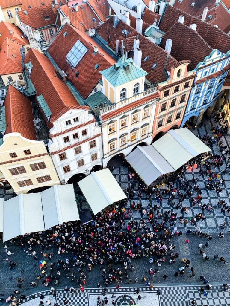 Prague old town from above