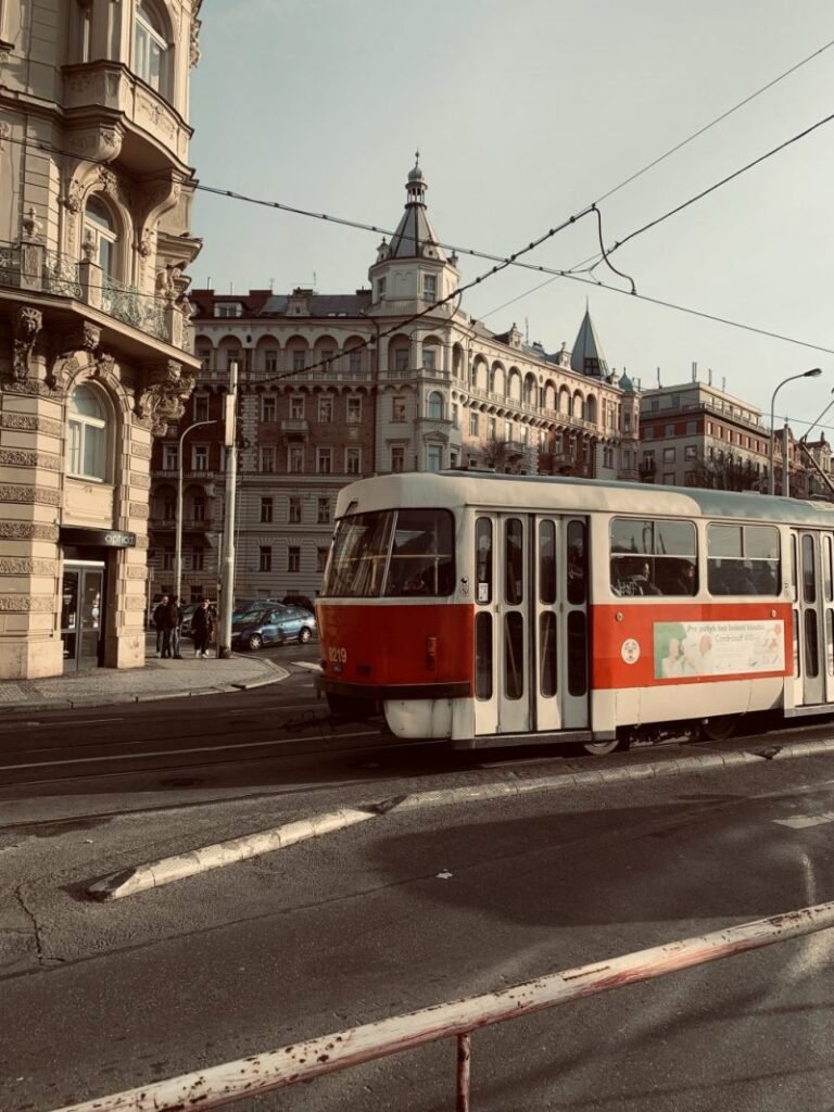 Tram in Prague Old Town
