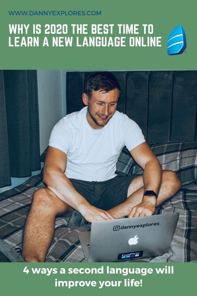 Learn a language online - pin for Pinterest