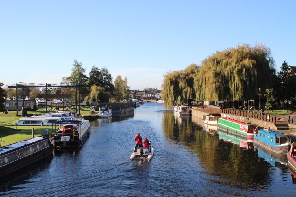 Ely riverfront - Cambridgeshire in autumn