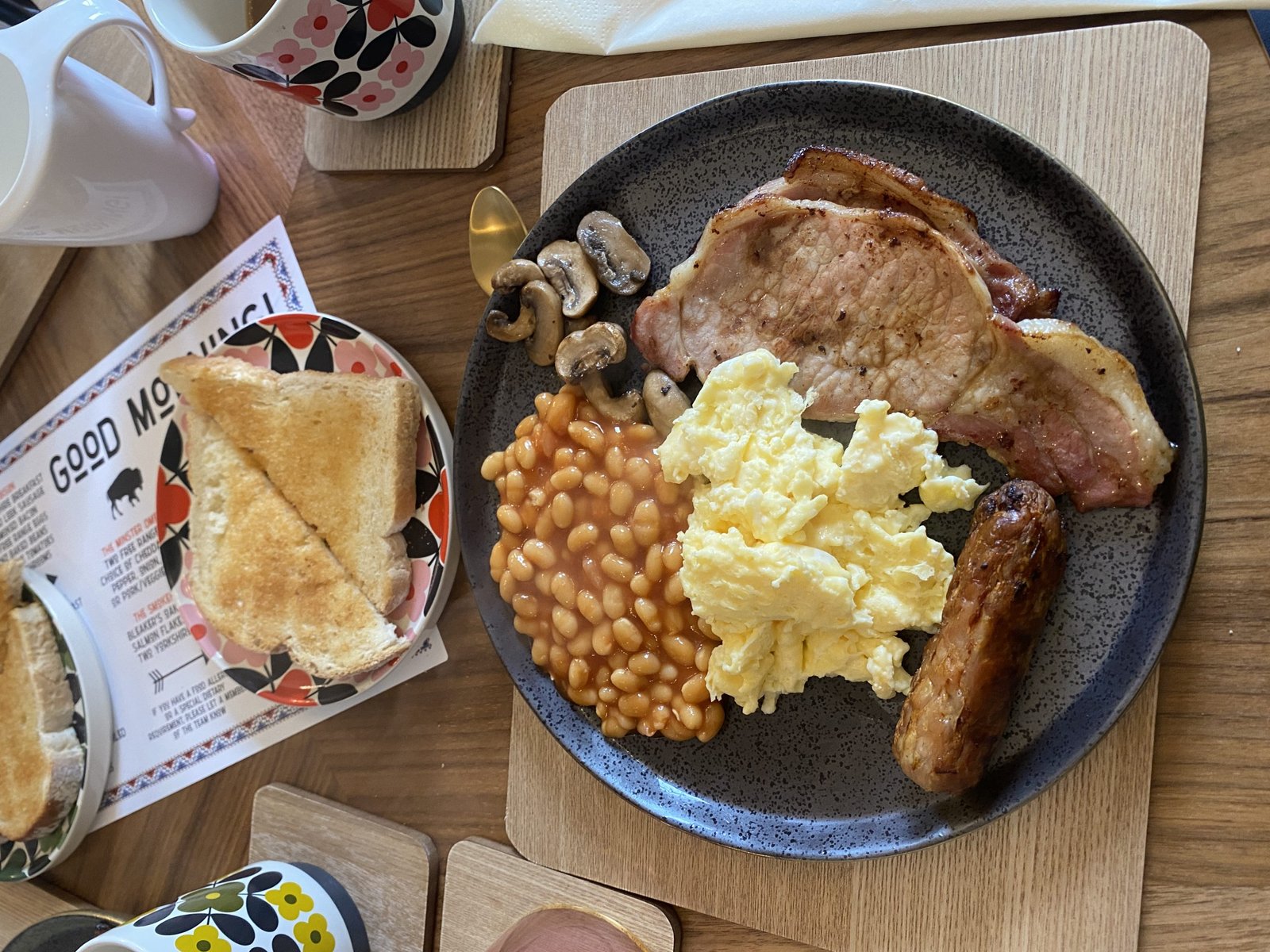 Full English breakfast on plate
